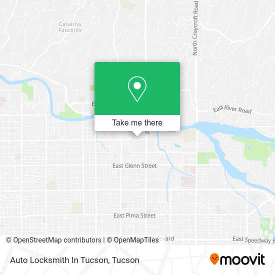 Auto Locksmith In Tucson map