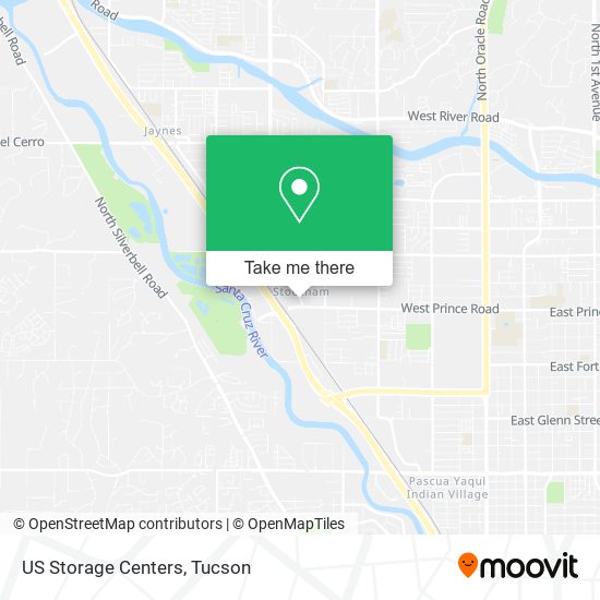 Mapa de US Storage Centers