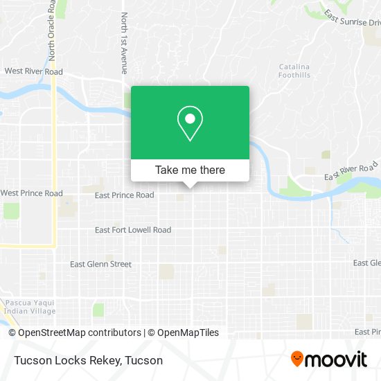 Mapa de Tucson Locks Rekey