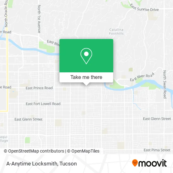 A-Anytime Locksmith map