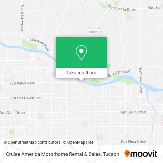 Cruise America Motorhome Rental & Sales map