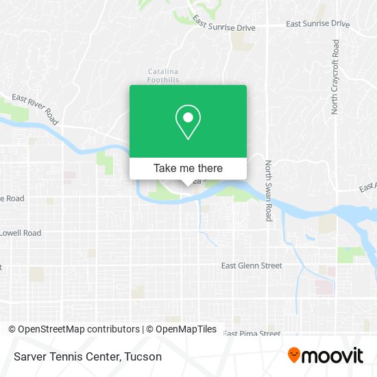 Sarver Tennis Center map