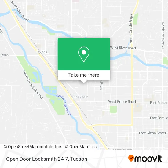 Open Door Locksmith 24 7 map
