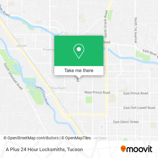 A Plus 24 Hour Locksmiths map