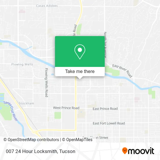 007 24 Hour Locksmith map