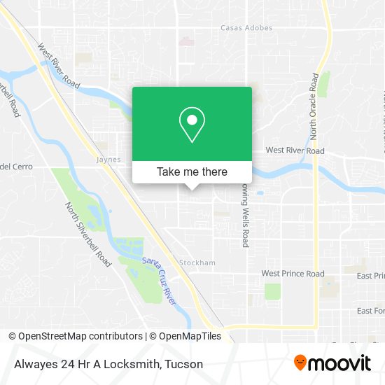 Mapa de Alwayes 24 Hr A Locksmith