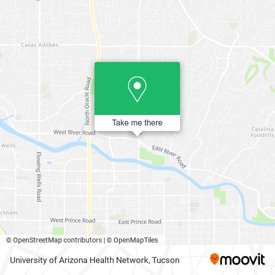 Mapa de University of Arizona Health Network