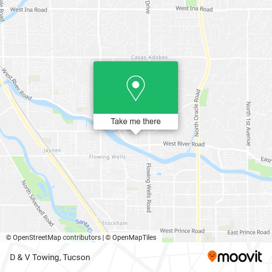 D & V Towing map