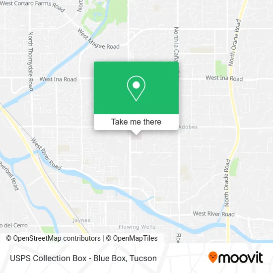 USPS Collection Box - Blue Box map