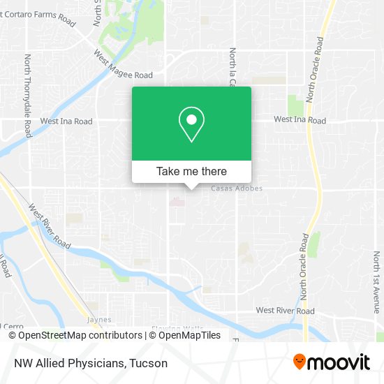 NW Allied Physicians map