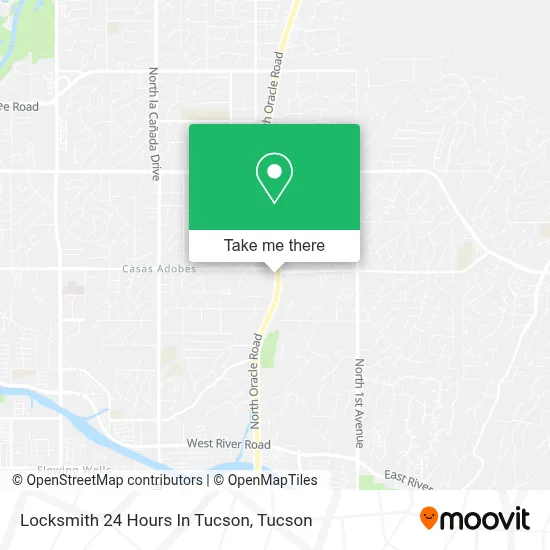 Locksmith 24 Hours In Tucson map