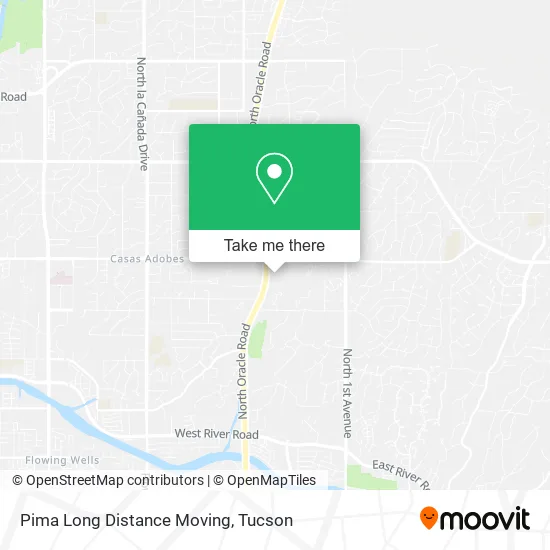 Pima Long Distance Moving map