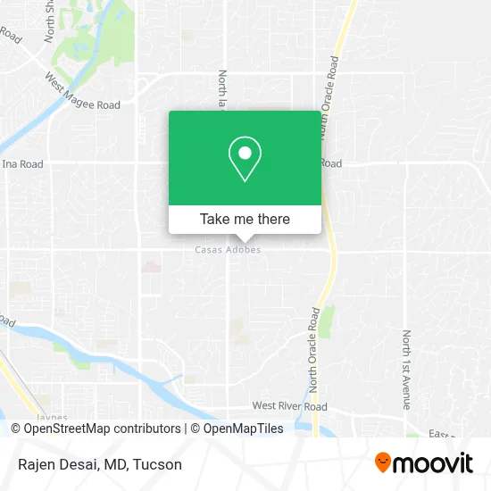 Rajen Desai, MD map