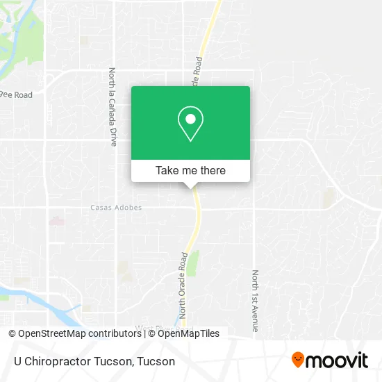 U Chiropractor Tucson map