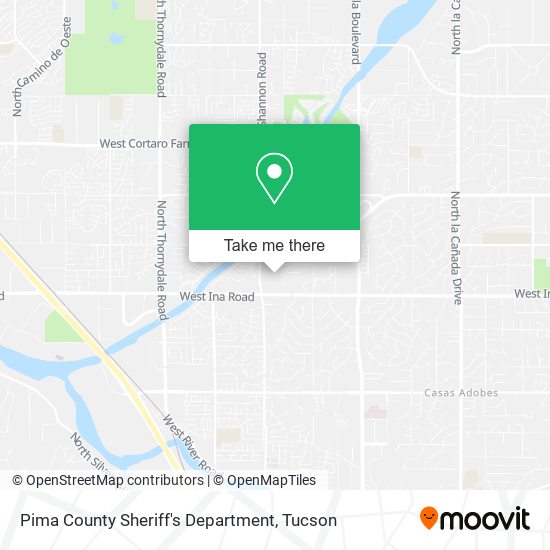 Pima County Sheriff's Department map