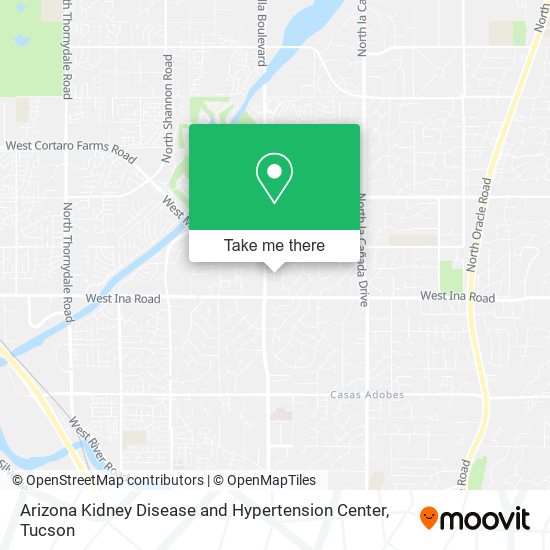 Mapa de Arizona Kidney Disease and Hypertension Center