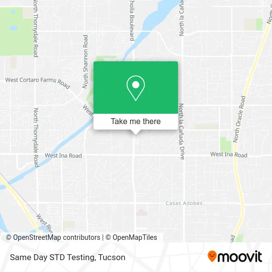 Same Day STD Testing map