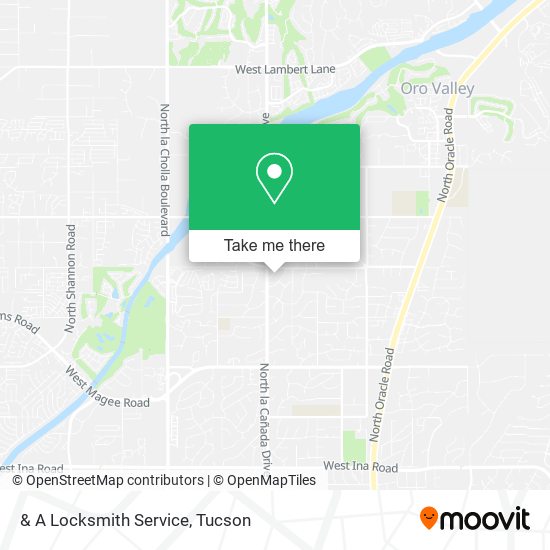 & A Locksmith Service map