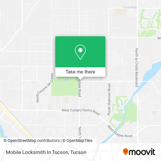 Mobile Locksmith In Tucson map
