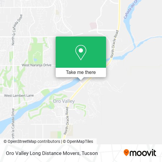 Oro Valley Long Distance Movers map