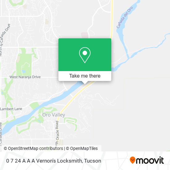 0 7 24 A A A Vernon's Locksmith map