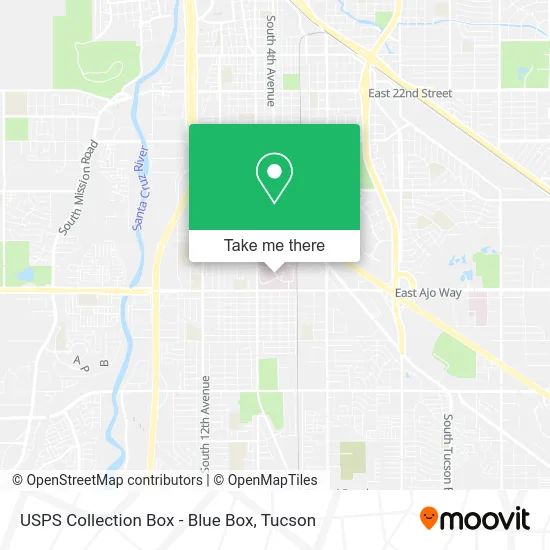 Mapa de USPS Collection Box - Blue Box