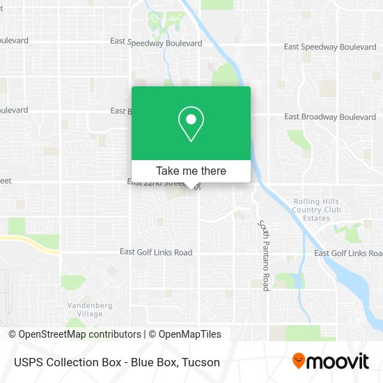 Mapa de USPS Collection Box - Blue Box