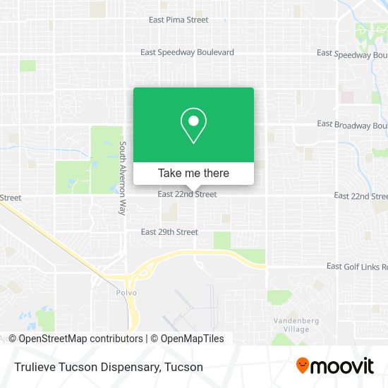 Trulieve Tucson Dispensary map