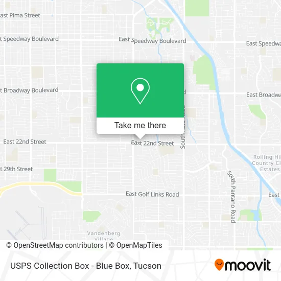 USPS Collection Box - Blue Box map