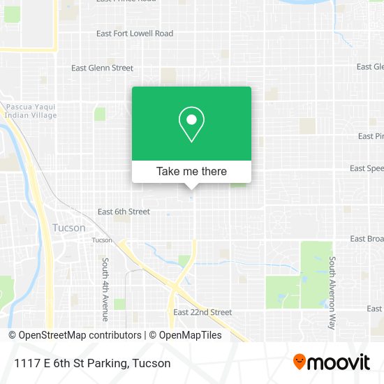 1117 E 6th St Parking map