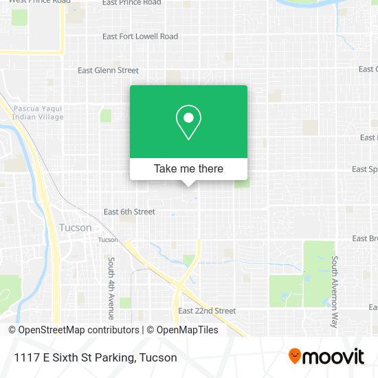 1117 E Sixth St Parking map