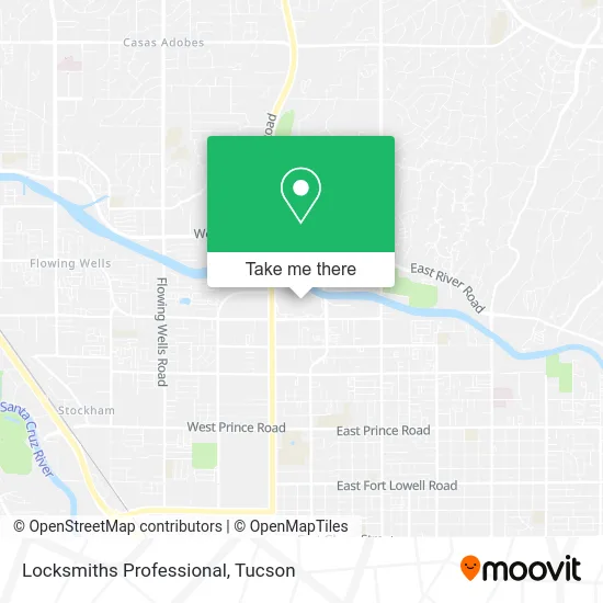 Locksmiths Professional map