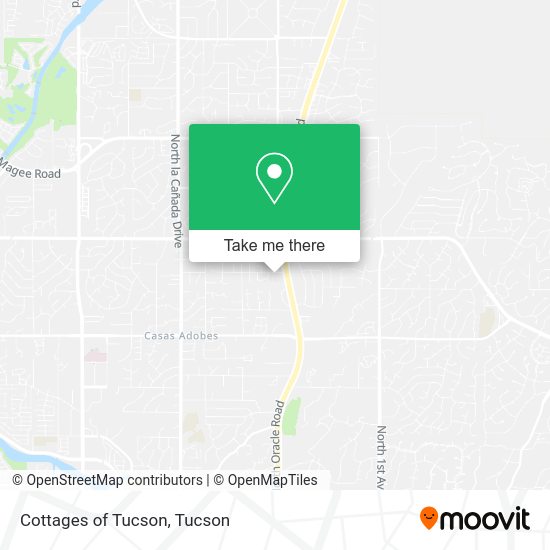 Cottages of Tucson map