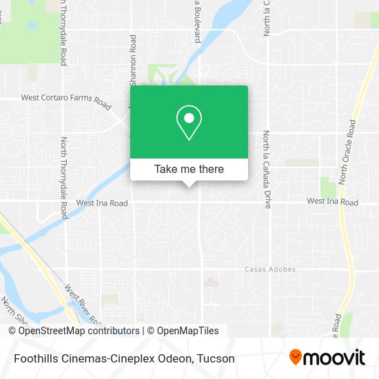 Foothills Cinemas-Cineplex Odeon map