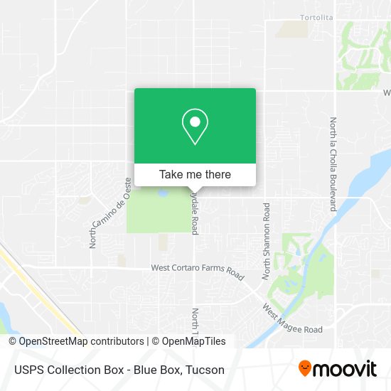 USPS Collection Box - Blue Box map