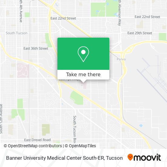 Mapa de Banner University Medical Center South-ER