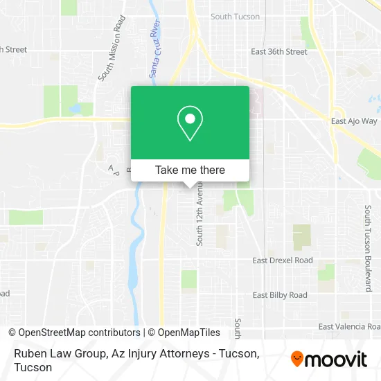Ruben Law Group, Az Injury Attorneys - Tucson map