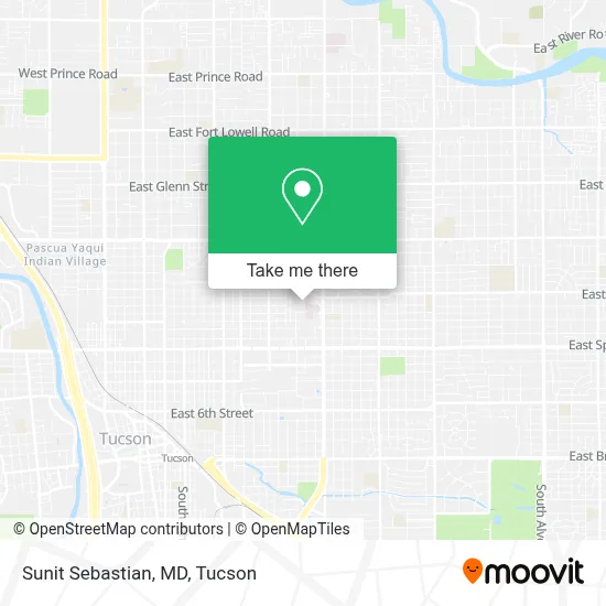 Sunit Sebastian, MD map