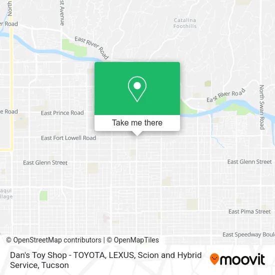 Dan's Toy Shop - TOYOTA, LEXUS, Scion and Hybrid Service map