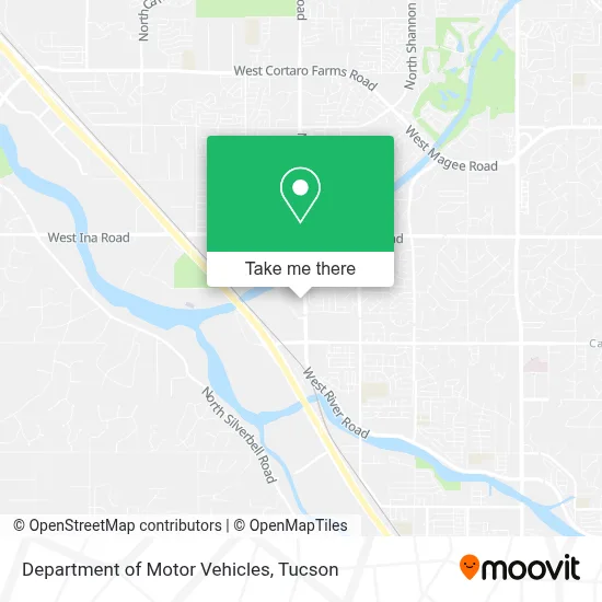 Department of Motor Vehicles map