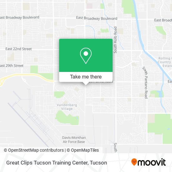 Great Clips Tucson Training Center map