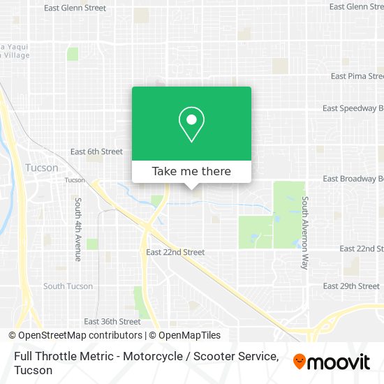 Mapa de Full Throttle Metric - Motorcycle / Scooter Service