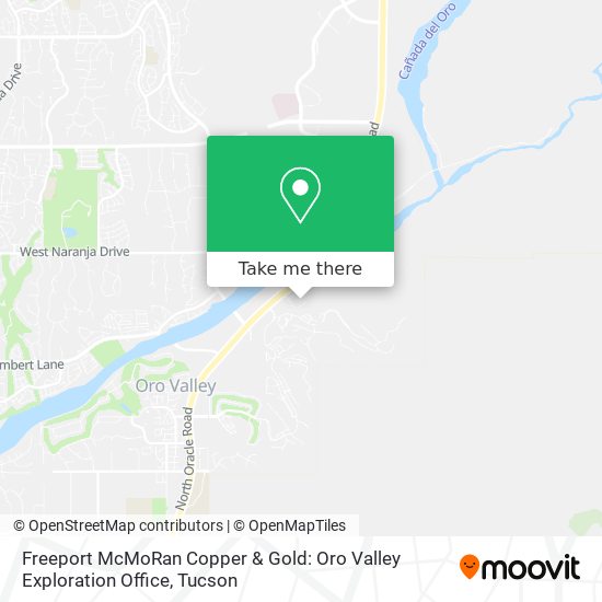 Mapa de Freeport McMoRan Copper & Gold: Oro Valley Exploration Office