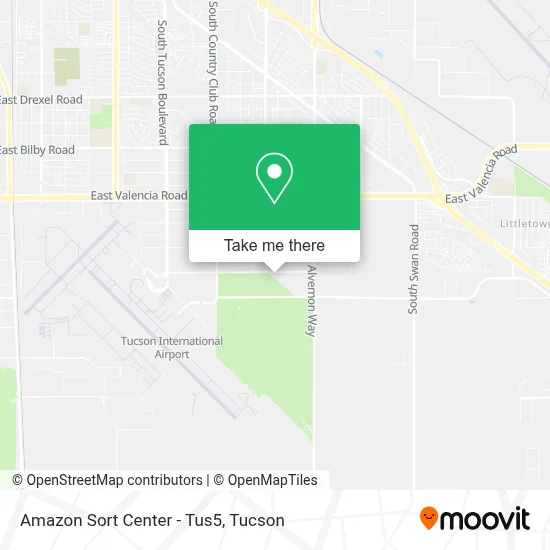 Amazon Sort Center - Tus5 map
