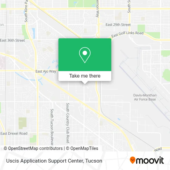 Uscis Application Support Center map
