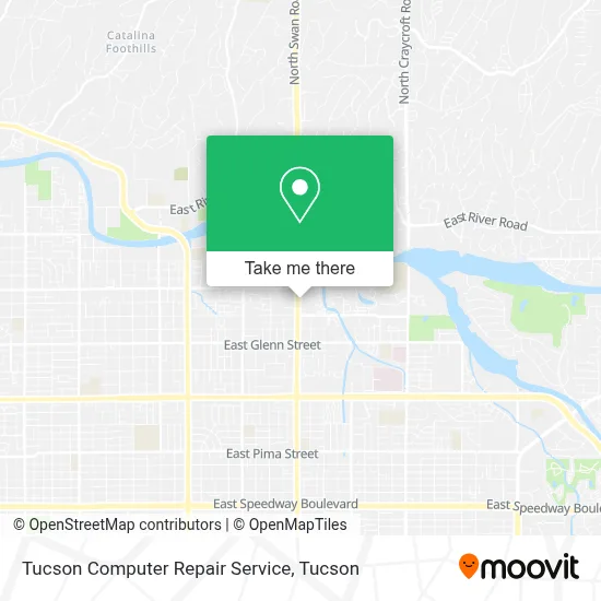 Tucson Computer Repair Service map