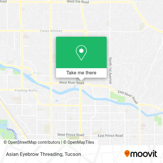Asian Eyebrow Threading map