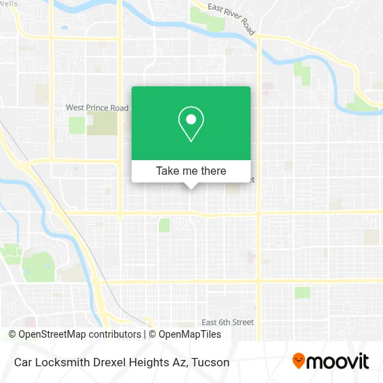 Car Locksmith Drexel Heights Az map
