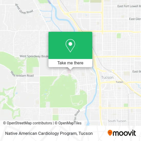 Native American Cardiology Program map