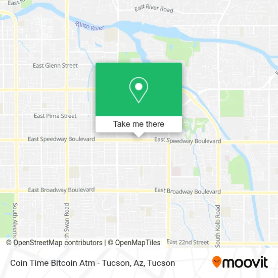 Coin Time Bitcoin Atm - Tucson, Az map